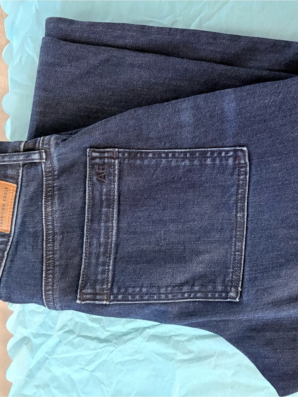 American Eagle Outfitters Women's Dark Blue Slim Straight Jeans